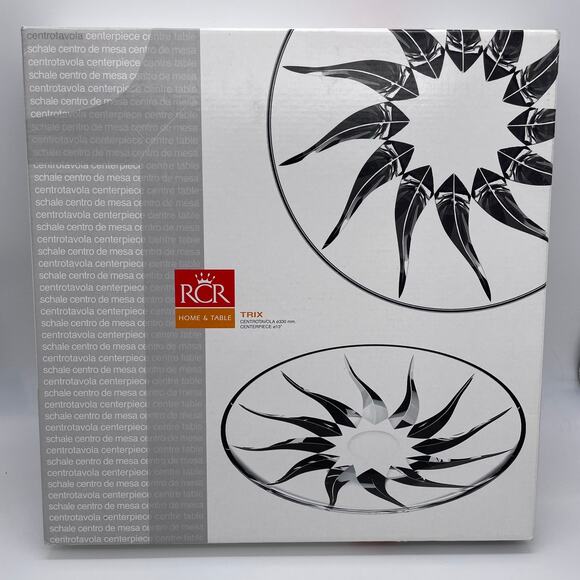 RCR Crystal 13" Centerpiece, Table Trix, Italian Crystal NEW - Picture 4 of 5